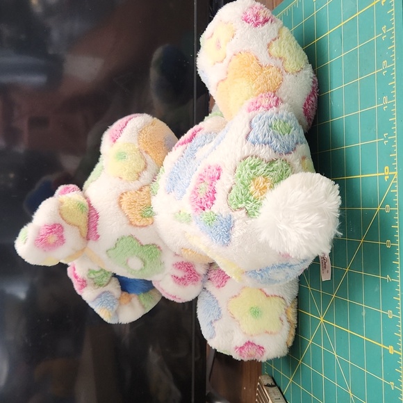 Dan Dee Collectors Choice Easter 11" Bunny Rabbit Plush Flowers Spring Blue - Picture 2 of 3